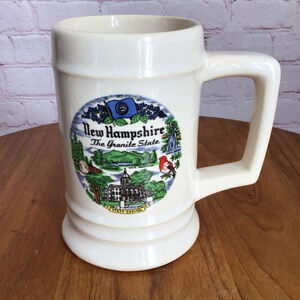 New Hampshire The Granite State Ceramic Stein - Made in USA